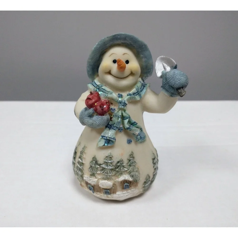Vintage Christmas Holiday Snowman Hand Painted Ornaments Lot Of 4 Assorted